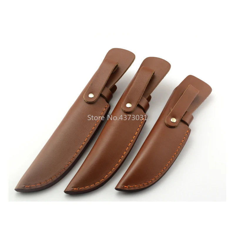 Top Quality Fixed Blade Straight Knife Holder Outdoor Tool Belt Loop Hunt Multi Holster Carry Sheath Leather Scabbard