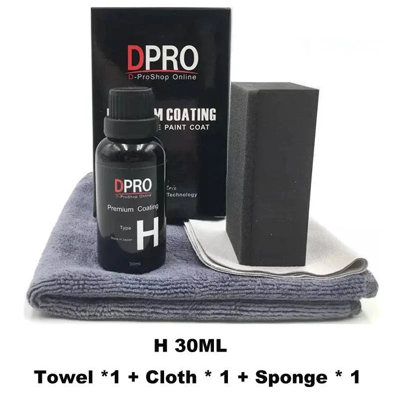 Dpro 9H Ceramic Car Coating Liquid Glass Waterproof Nano Ceramics Paint Care Anti-scratch Hydrophobic Car Detailing Polish Kit - Property & Safety Tradings