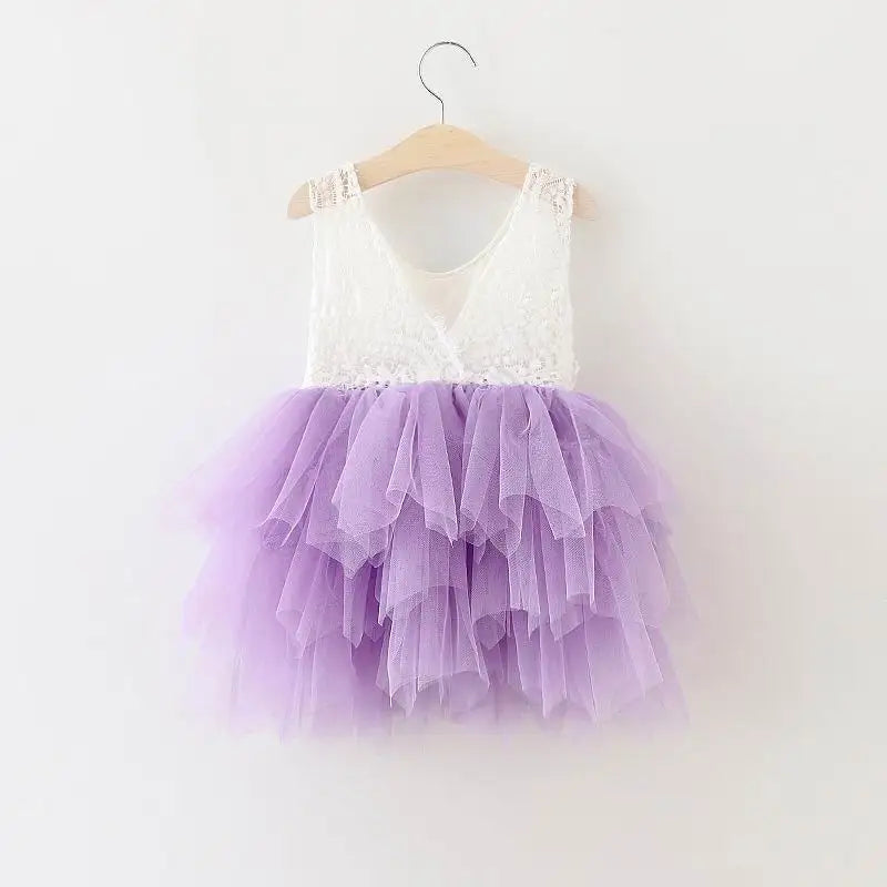 Summer Lace Girls Dress Gauze Kids Princess Dresses for Girl Vest Dress Party Dress Baby Clothes E16900 - PST PS Tradings