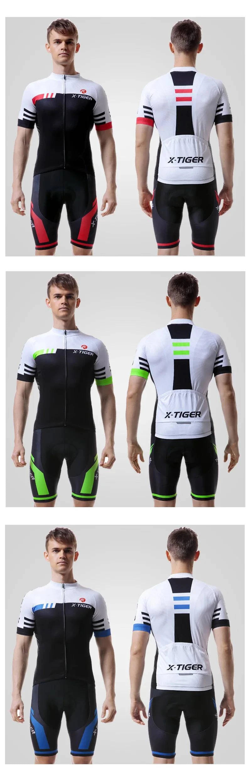 X-Tiger Cycling Sets Bike uniform Summer Cycling Jersey Set Road Bicycle Jerseys MTB Bicycle Wear Breathable Cycling Clothing - Property & Safety Tradings