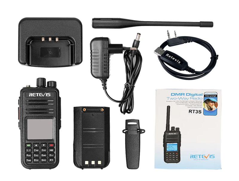 Retevis RT3S Walkie Talkie DMR Радио UHF VHF Цифровая любительская радиостанция 5 Вт Дальнего действия Любительские радиостанции Рации Профессиональный GPS