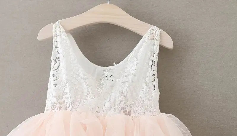 Summer Lace Girls Dress Gauze Kids Princess Dresses for Girl Vest Dress Party Dress Baby Clothes E16900 - PST PS Tradings