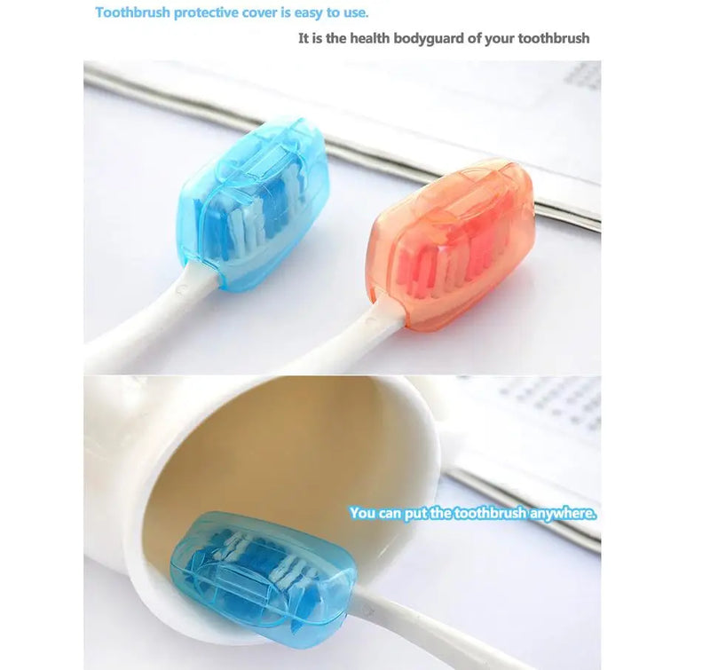 5Pcs/set Portable Toothbrush Cover Holder Travel Hiking Camping Brush Cap Case YKS Health Germproof Toothbrushes Protector - PST PS Tradings