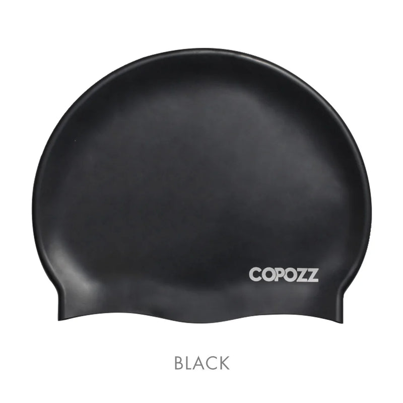 Copozz Elastic Silicon Rubber Waterproof Protect Ears Long Hair Sports Swim Pool Hat Large Size Swimming Cap for Men Women Adult - PST PS Tradings