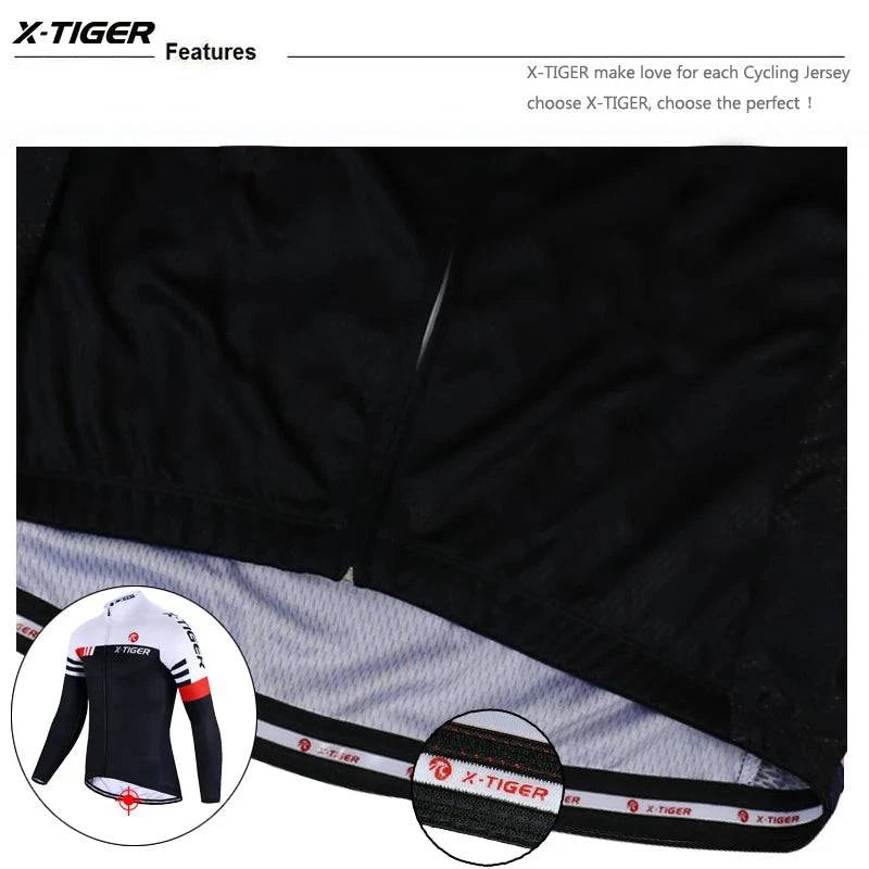 X-TIGER Top Quality Cycling Jersey Long Sleeve MTB Bicycle Cycling Clothing Mountain Bike Sportswear Cycling Clothes - Property & Safety Tradings