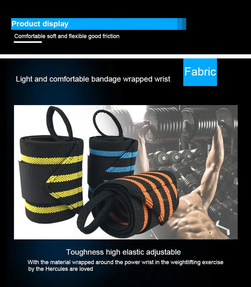 1PCS Weight Lifting Wristband Gym Training Wrist Straps Wraps Sport Safety Wrist Support Wrist Brace Fitness Bandage - PST PS Tradings