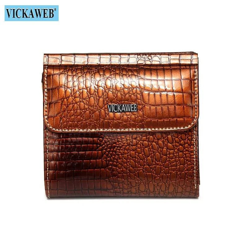 VICKAWEB Mini Wallet Women Genuine Leather Wallets Fashion Alligator Hasp Short Wallet Female Small Woman Wallets And Purses 209 - Property & Safety Tradings