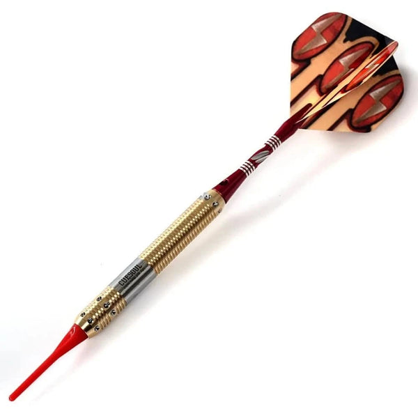 CUESOUL Soft Tip Darts Set with Golden 16g Dart Barrels Eye-Catched,Red  Aluminium Dart Shafts for Dardos Electronico - PST PS Tradings