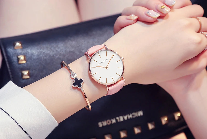 Classic Rose Red Dark Blue Nylon Strap Japan Quartz Movement Fashion Casual Wrist Watch Fabric thin Canvas Wristwatch For Women - PST PS Tradings