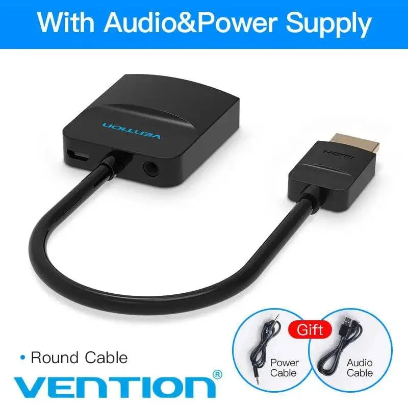 Vention HDMI to VGA adapter Digital to Analog Video Audio Converter Cable 1080p for Xbox 360 PS3 PS4 PC Laptop TV Box Projector - Property & Safety Tradings