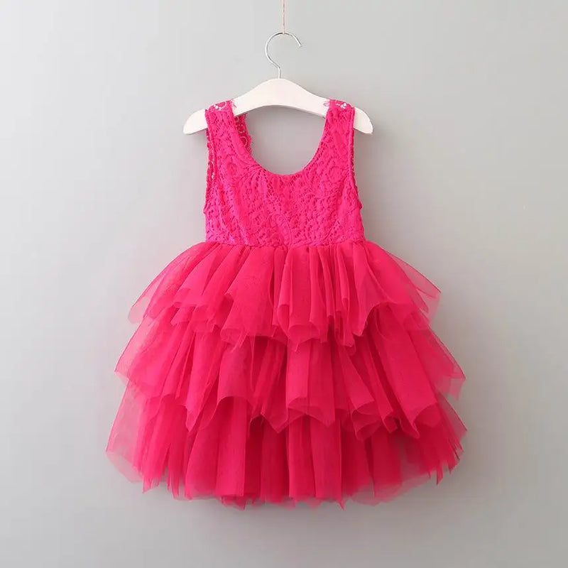 Summer Lace Girls Dress Gauze Kids Princess Dresses for Girl Vest Dress Party Dress Baby Clothes E16900 - PST PS Tradings