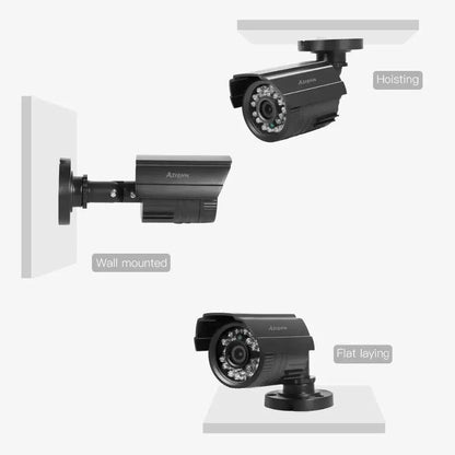 AZISHN CCTV Camera 800TVL/1000TVL  IR Cut Filter 24 Hour Day/Night Vision Video Outdoor Waterproof IR Bullet Surveillance Camera - Property & Safety Tradings