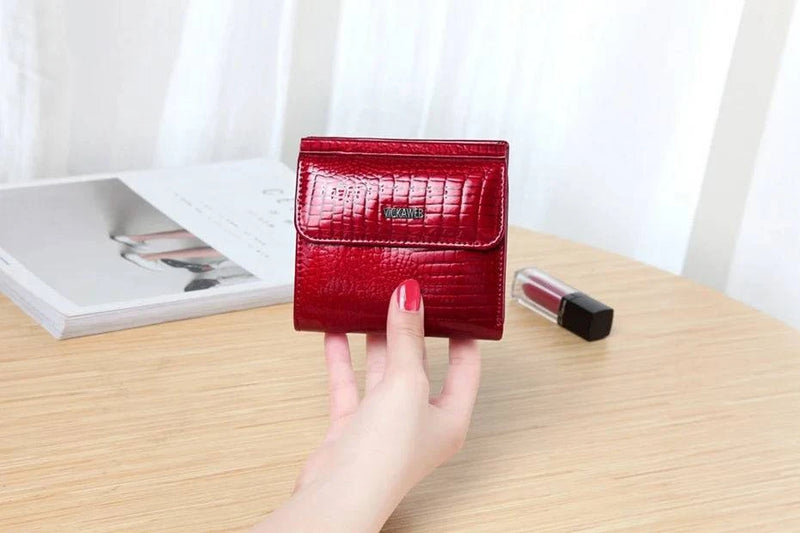 VICKAWEB Mini Wallet Women Genuine Leather Wallets Fashion Alligator Hasp Short Wallet Female Small Woman Wallets And Purses 209 - Property & Safety Tradings