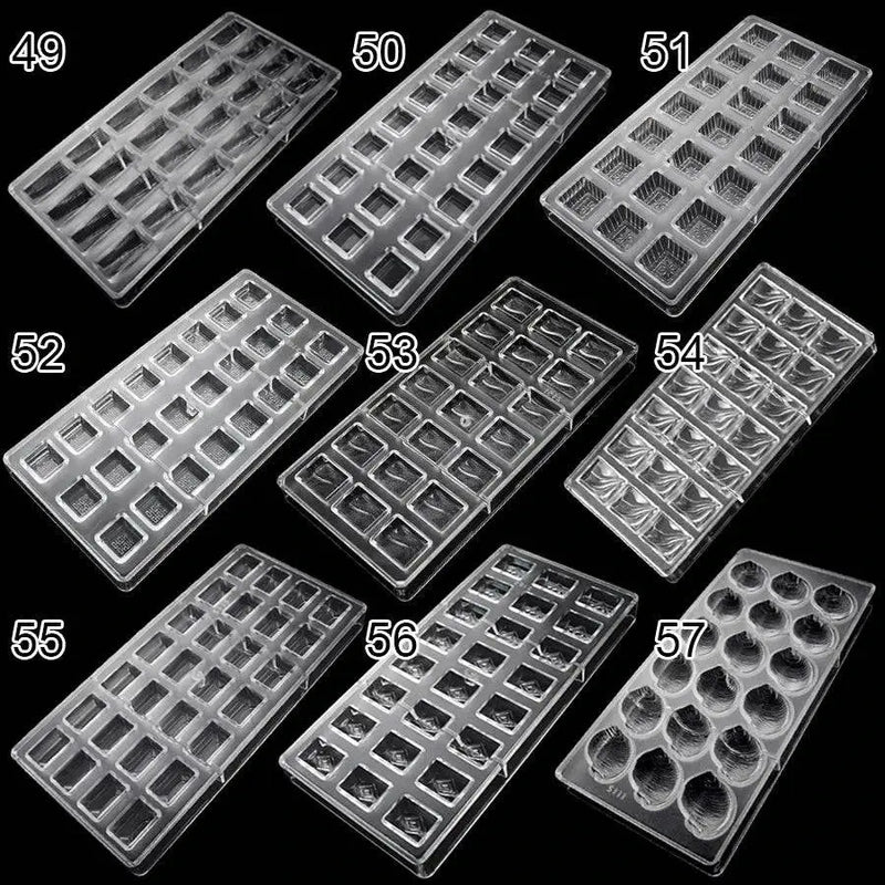 Polycarbonate Chocolate Molds for Chocolate Professional Baking Candy Bonbons Bar Acrylic Mould Confectionery Bakery Utensils - Property & Safety Tradings