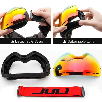 Ski Goggles,Winter Snow Sports Goggles with Anti-fog UV Protection for Men Women Youth Interchangeable Lens - Premium Goggles - Property & Safety Tradings