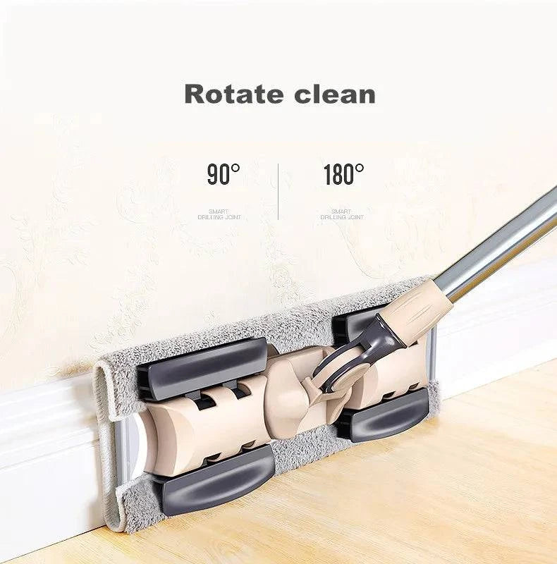 Extended Mopa Rectangular Household Vileda Mop Floor Tiles Cleaning 360 Rotation Magic Dusting Microfiber Pad Lazy Tool 150cm - PST PS Tradings