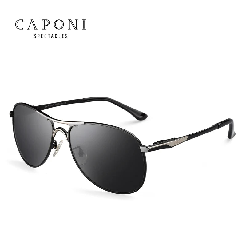 CAPONI Driving Photochromic High Quality Sunglasses Polarized Classic Brand Sun Glasses for Men oculos de sol masculino BS8722