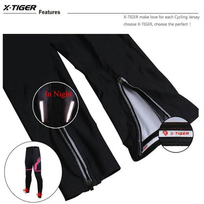 X-Tiger Women Anti-shock Cycling Pants Mountain Bike Cycling Trousers Anti-sweat 5D Anti Slip Padded Gel Racing Bicycle Pants - Property & Safety Tradings