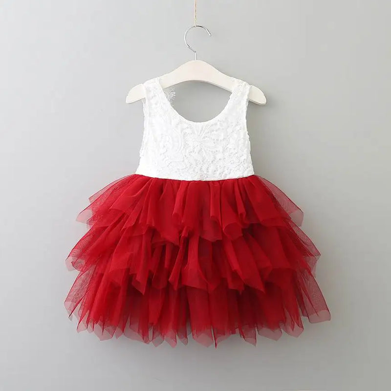 Summer Lace Girls Dress Gauze Kids Princess Dresses for Girl Vest Dress Party Dress Baby Clothes E16900 - PST PS Tradings