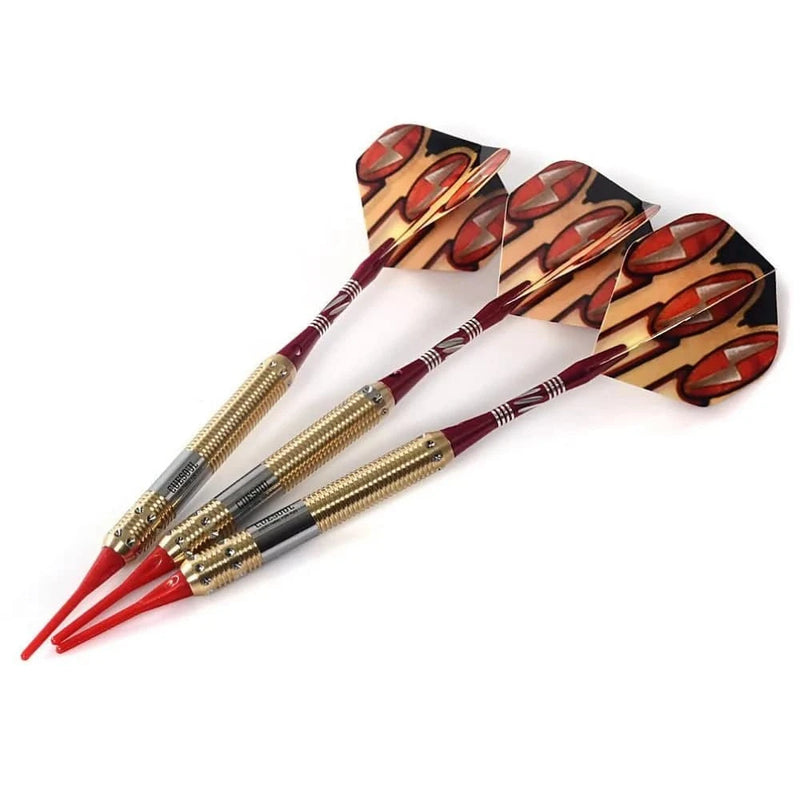 CUESOUL Soft Tip Darts Set with Golden 16g Dart Barrels Eye-Catched,Red  Aluminium Dart Shafts for Dardos Electronico - PST PS Tradings