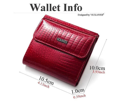 VICKAWEB Mini Wallet Women Genuine Leather Wallets Fashion Alligator Hasp Short Wallet Female Small Woman Wallets And Purses 209 - Property & Safety Tradings