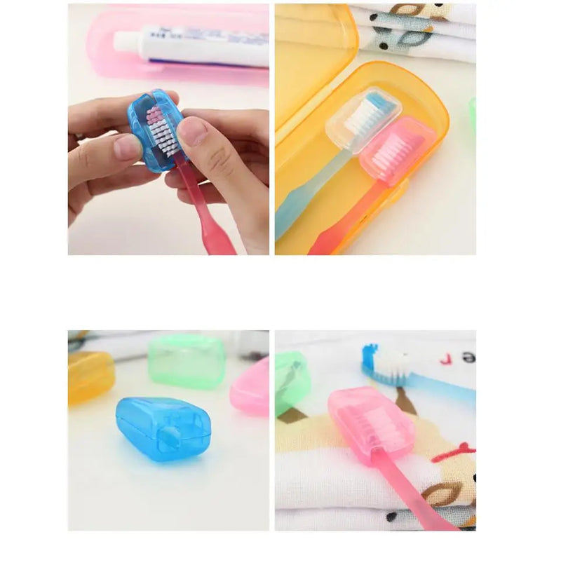 5Pcs/set Portable Toothbrush Cover Holder Travel Hiking Camping Brush Cap Case YKS Health Germproof Toothbrushes Protector - PST PS Tradings