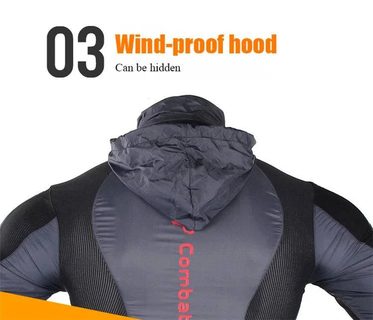 Ultra-light Hooded Bicycle Jacket Bike Windproof Coat Road MTB Cycling Wind Coat Long Sleeve Clothing Quick Dry Thin Jackets - Property & Safety Tradings