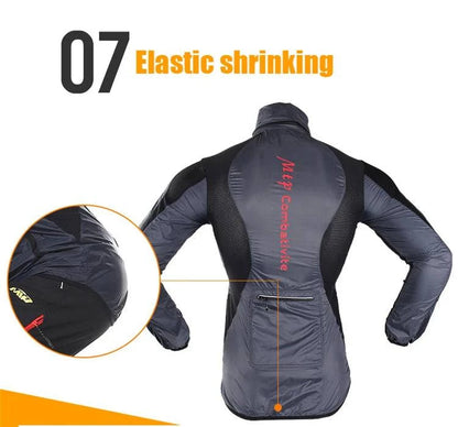 Ultra-light Hooded Bicycle Jacket Bike Windproof Coat Road MTB Cycling Wind Coat Long Sleeve Clothing Quick Dry Thin Jackets - Property & Safety Tradings