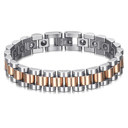 RainSo 99.999% Reinem Germanium Armband für Frauen Korea Beliebte Edelstahl Gesundheit Magnetische Germanium Energie Paar Schmuck