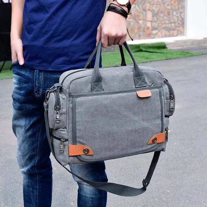 Brand Men Crossbody Bags Male Canvas Shoulder Bags Boy Messenger Bags Man Handbags for Travel Business Briefcase Large Satchel - Property & Safety Tradings