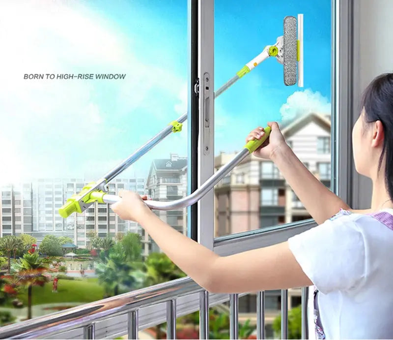 Eworld Hot Upgraded Telescopic High-rise Window Cleaning Glass Cleaner Brush For Washing Window Dust Brush Clean Windows Hobot - Property & Safety Tradings