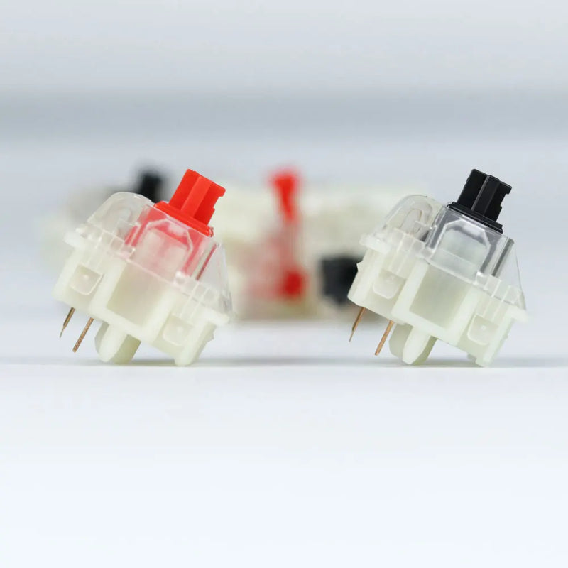 Gateron silent switch Black Red clear 5pin  transparent tops for mechaniacl keyboard Compatible with MX switch - PST PS Tradings