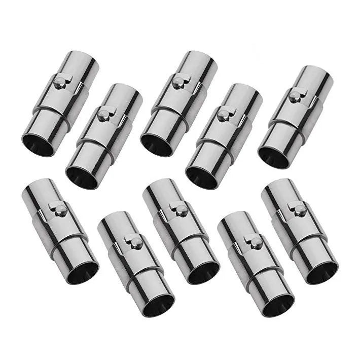 5Pcs 3/4/5/6/7/8/9/10MM Leather Cord End Cap/ Magnetic Clasp With Locking Mechanism,Connector For Bracelet Necklace Making - PST PS Tradings