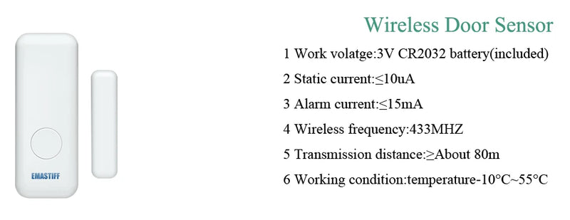 DIY W2B PG103 Alarm Sensor for Home Burglar Security 433MHz WiFi GSM Alarm System Wireless Tuya Smart House App Control - PST PS Tradings