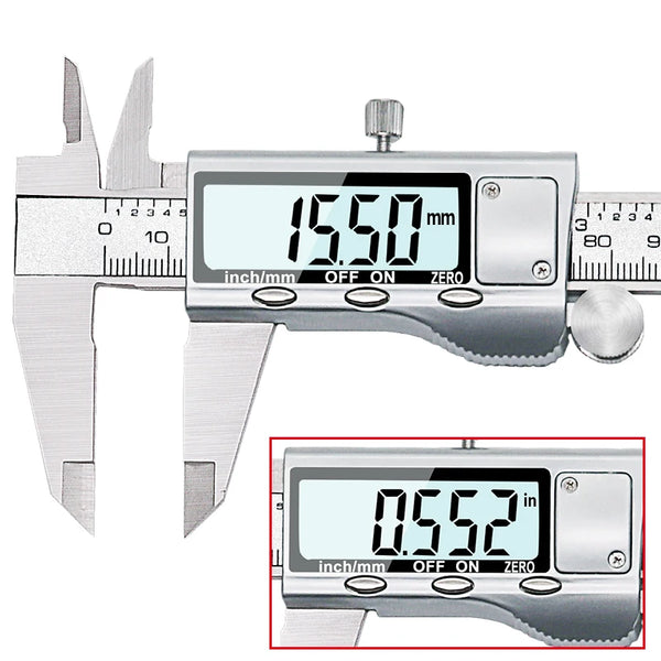 TON09 6-Inch 150mm Stainless Steel Electronic Digital Vernier Caliper Metal Micrometer Measuring