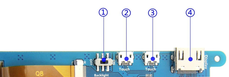 7-Zoll-Touchscreen Raspberry Pi 5 kapazitives HDMI-kompatibles TFT-LCD für Orange Pi 5 Plus 3B RPI 5 4B 3B+ PC Windows AIDA64