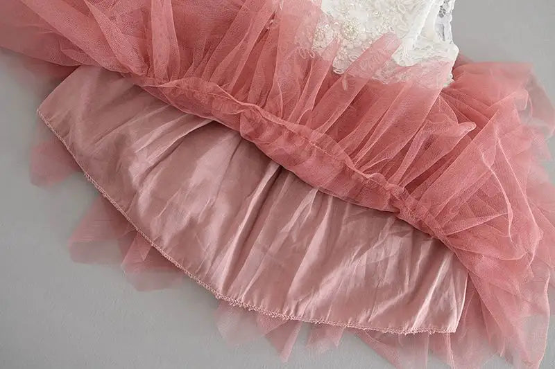 Summer Lace Girls Dress Gauze Kids Princess Dresses for Girl Vest Dress Party Dress Baby Clothes E16900 - PST PS Tradings