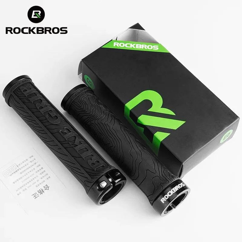 ROCKBROS TPR Rubber Bike Grips Bicycle Handlebar Mtb Grips Soft 3D Anti-skid Lock On Handle Bar Cycling Parts Bike Accessories - PST PS Tradings