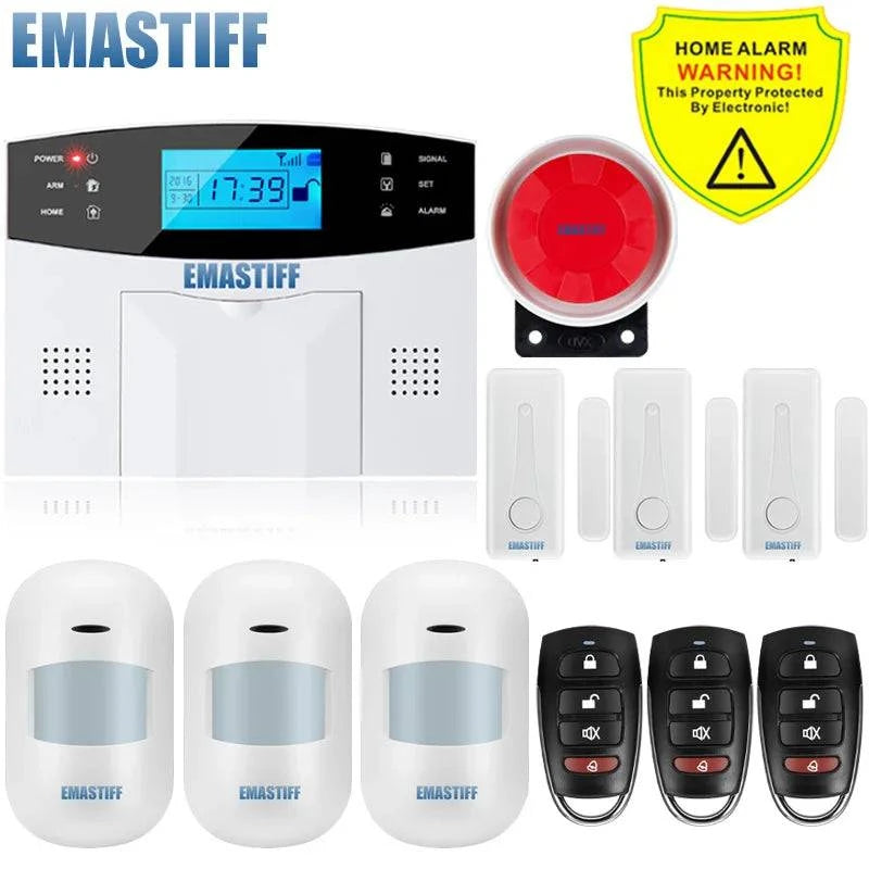 IOS Android APP Wired Wireless Home Security Tuya WIFI PSTN GSM Alarm System Intercom Remote Control Autodial Siren Sensor Kit - Property & Safety Tradings