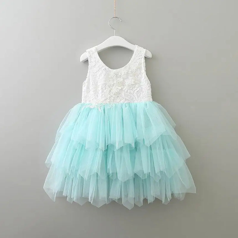 Summer Lace Girls Dress Gauze Kids Princess Dresses for Girl Vest Dress Party Dress Baby Clothes E16900 - PST PS Tradings