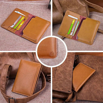 Genuine Leather Passport Holder Passport Cover passport-cover Russia Case for Car Driving Documents Travel Wallet Organizer Case - Property & Safety Tradings