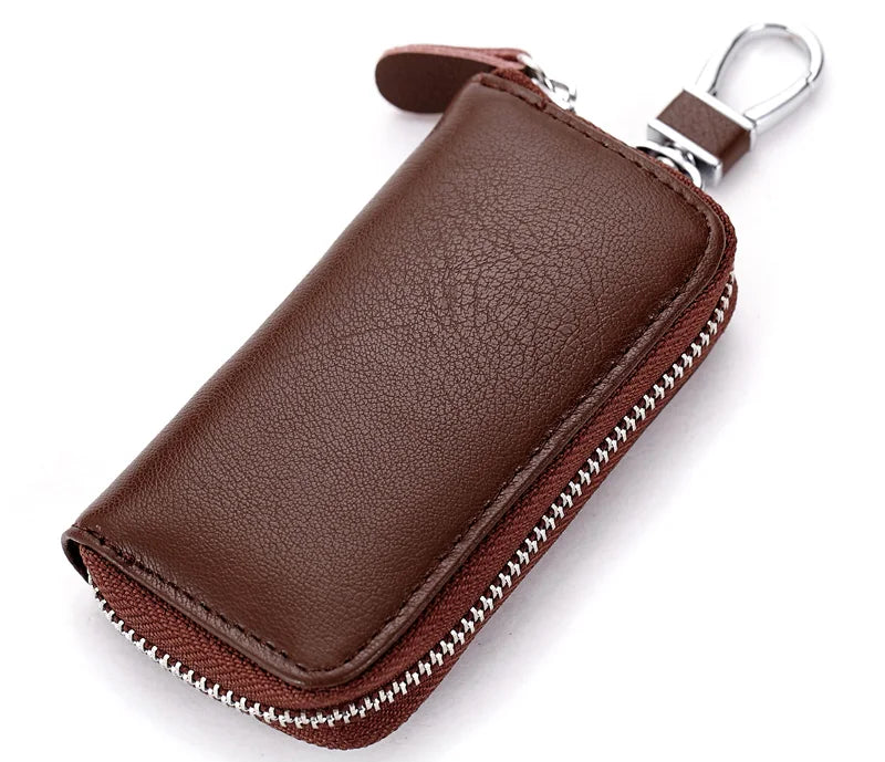 Cow Split Leather Men Women Key Holder House Keychain Bag Organizer Car Key Case Pouch Multifunctional Small Wallet Mini Purse - PST PS Tradings