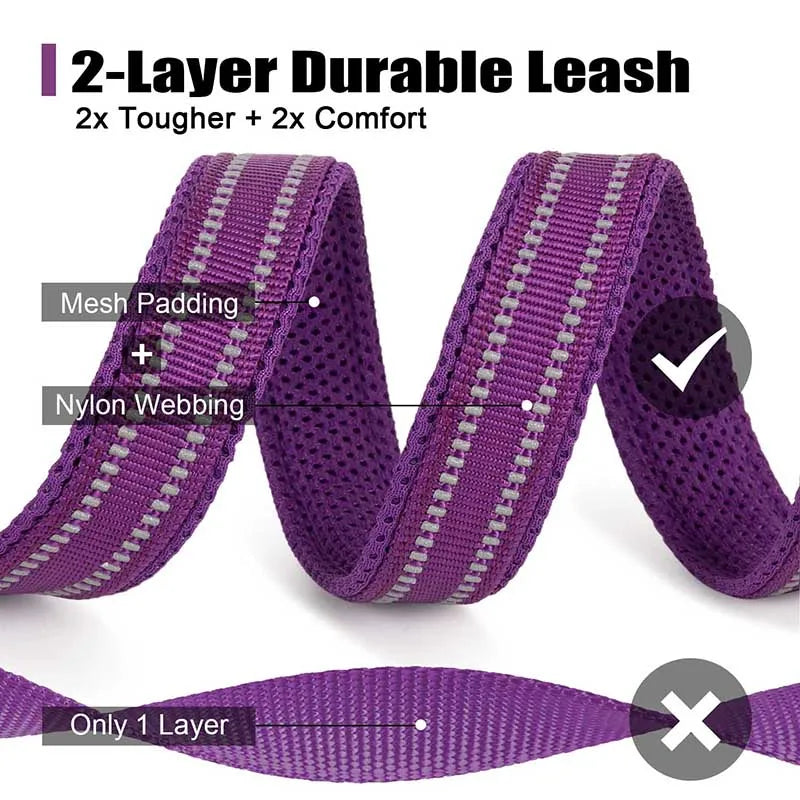 Truelove 200Cm Nylon Dog Lead Leash Running Reflective Dog Training Leash Purple Pet Leash For Small Large Dogs Correa Perro - PST PS Tradings