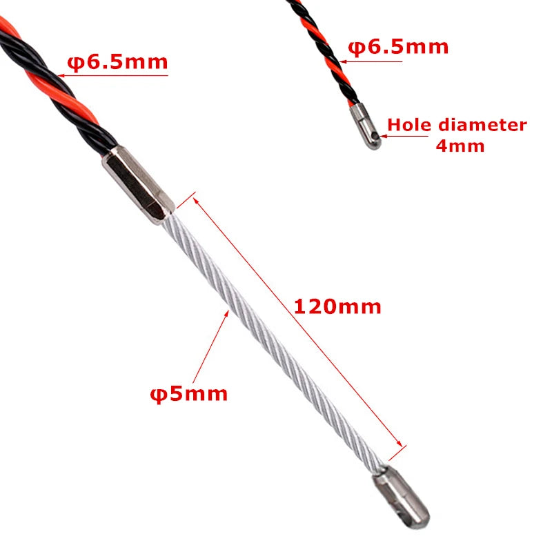 Electrical Wire Threader 5/10/15/20/25/30/50M Electrician Threading Device Wire Cable Running Puller Lead Construction Tools