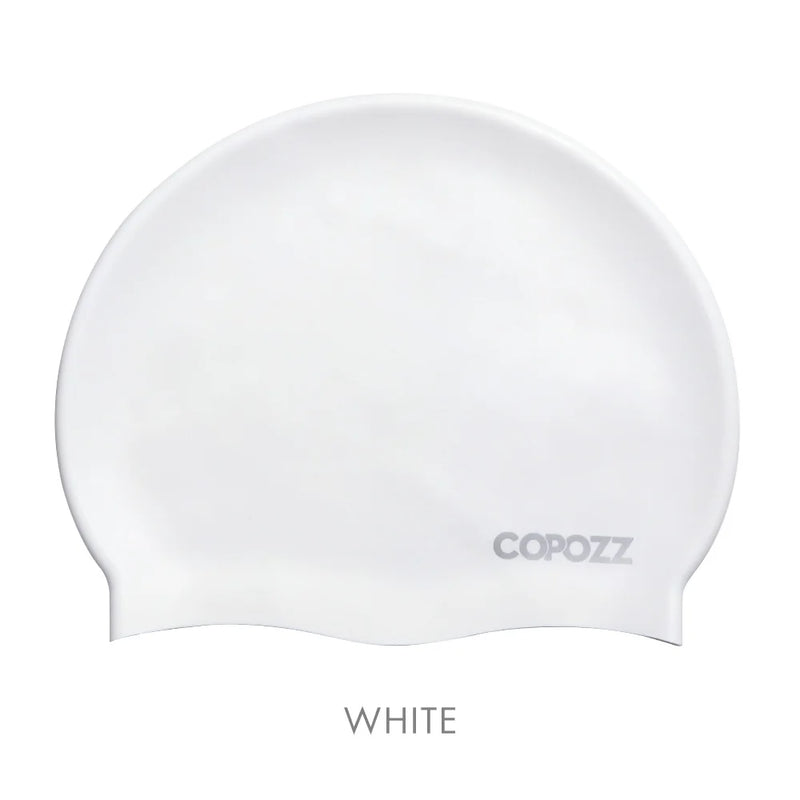 Copozz Elastic Silicon Rubber Waterproof Protect Ears Long Hair Sports Swim Pool Hat Large Size Swimming Cap for Men Women Adult - PST PS Tradings