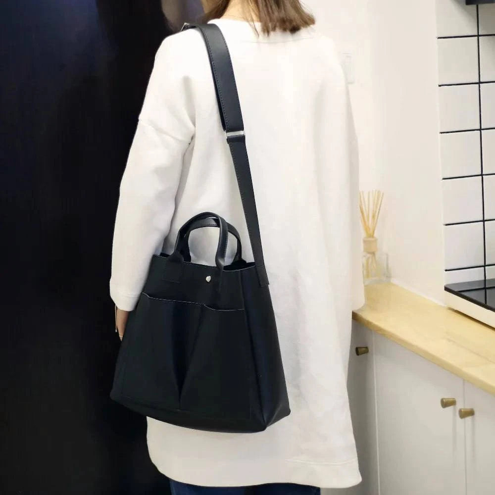 2022 new Pu Leather laptop Bag Simple Handbags Famous Brands Women Shoulder Bag Casual Big Tote Vintage Ladies Crossbody Bags - Property & Safety Tradings