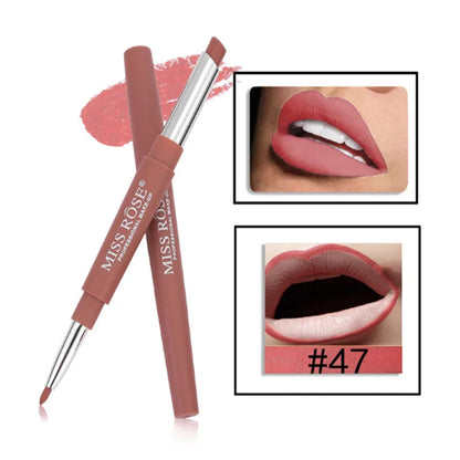 8 farbe Doppel-ende Lip Make-Up Lippenstift Bleistift Wasserdichte Langlebige Farbton Sexy Red Lip Stick Schönheit Matte Liner stift Lippenstift