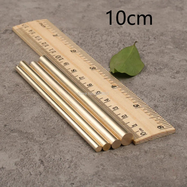 2pcs 2-8mm Hand-done brass bar rod 100mm stick for knife handle part diy toys accessories