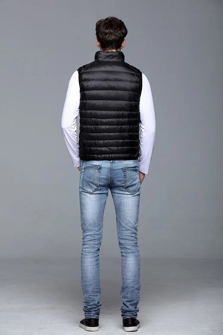 Spring Man 90% Duck Down Vest Ultra Light Jackets Men Fashion Sleeveless Outerwear Coat Autumn Winter Coat