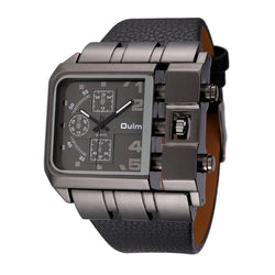 Oulm 3364 Casual Wristwatch Square Dial Wide Strap Men's Quartz Watch Luxury Brand Male Clock Super Big Men Watches montre homme - Property & Safety Tradings